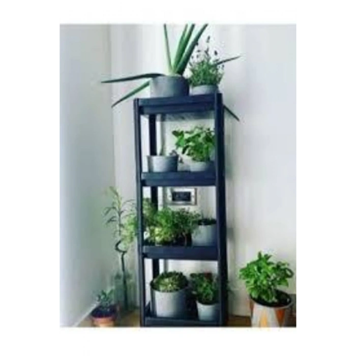 Shelf Unit Raf Ünitesi Siyah Renk 4 Katlı -81414