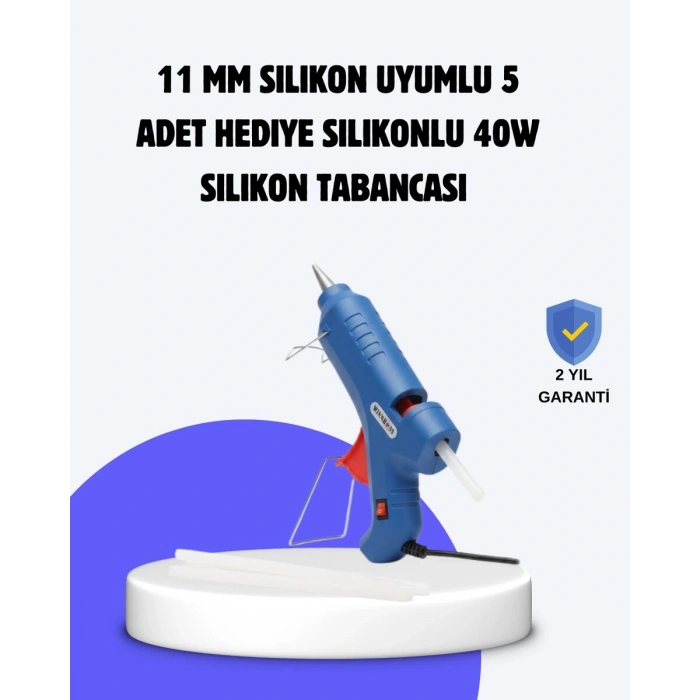 Sıcak Mum Tabancası 40w 5 Silikon Hediyeli Kolay Ve Hızlı Yapıştırma