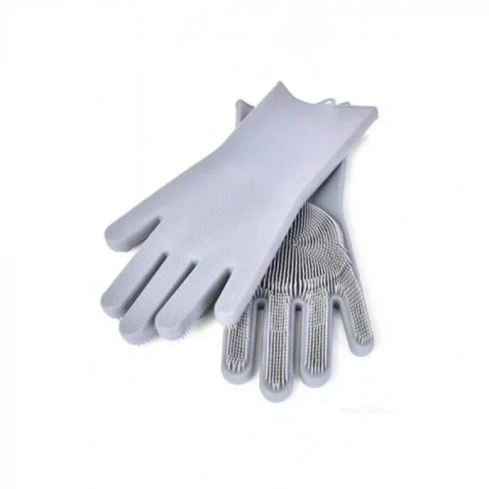 Sihirli Silikon Bulaşık Eldiveni Tırtıklı Magic Gloves Mutfak Banyo Temizleme