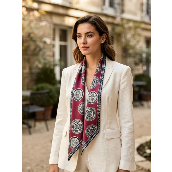 Şık Kombin Tamamlayıcı Kadın Saten Fular Günlük & Özel Gün – Hediye Olarak Alınır