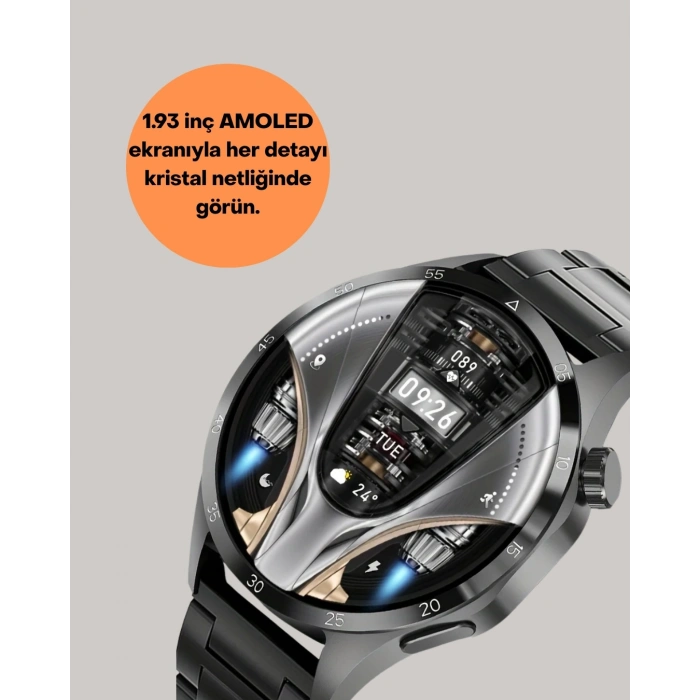 Şık Metal Kasa Ve Değiştirilebilir Kordonlarla Sw80 Smartwatch