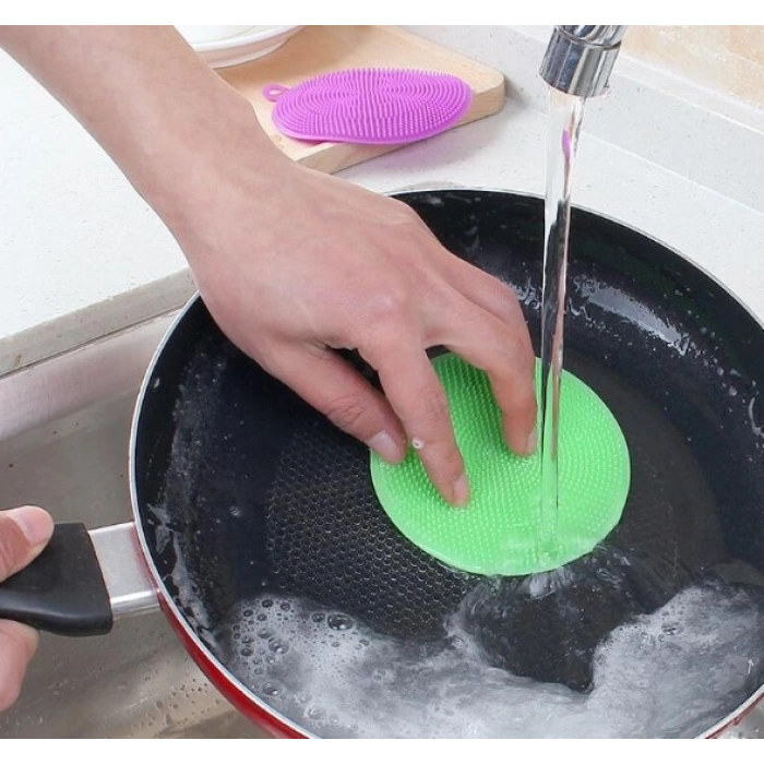 Silikon Bulaşık Yıkama Fırçası Tükenmeyen (2 Adet) (4887)