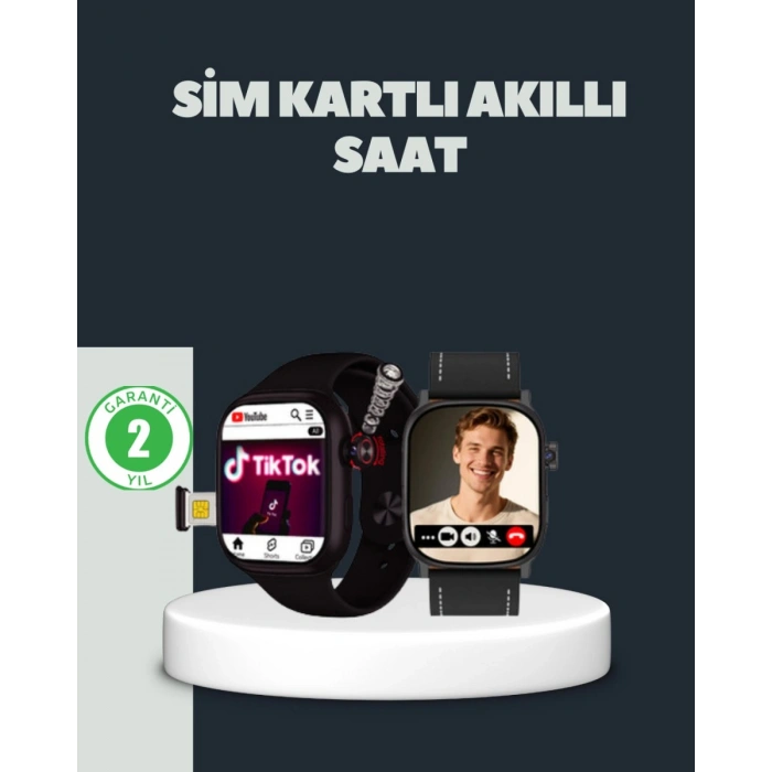 Sım Kartlı Gps Destekli Akıllı Saat Sesli Görüşmeli