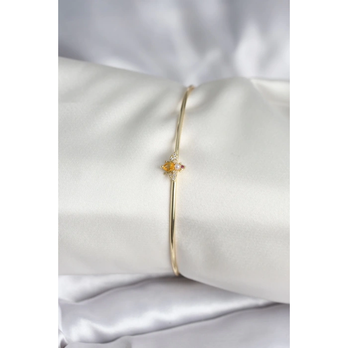 Sinek Figürlü Gold Renk Pirinç Kadın Bileklik - TJ-BB8000