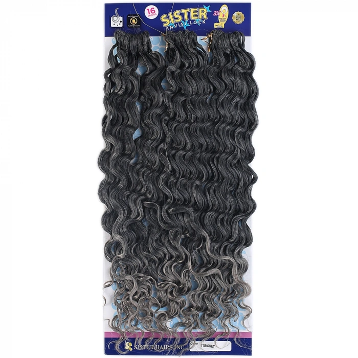 Sister Afro Dalgası Saç - Siyah Gri Ombreli T1B/Grey