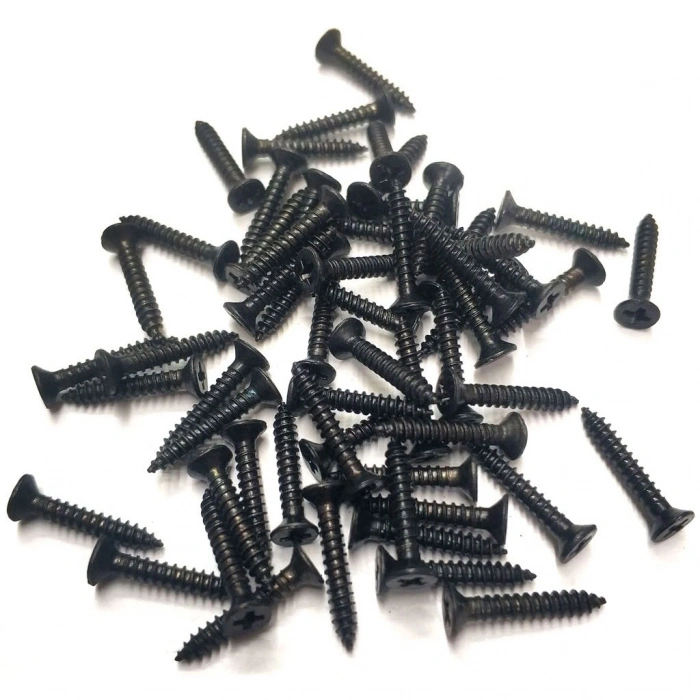 Siyah 1000 Adet Klips Vidası 2,2x13 mm YHB - Konik Başlı Kutu, Sandık, Ayak, Askı, Mini Vida