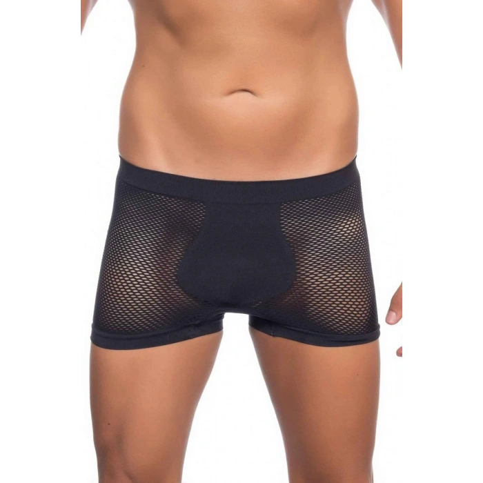 Siyah  2106 Fileli Soft Erkek Boxer
