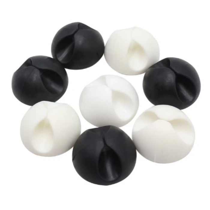 Siyah Beyaz Kablo Sabitleme Klipsi 10 lu (4887)