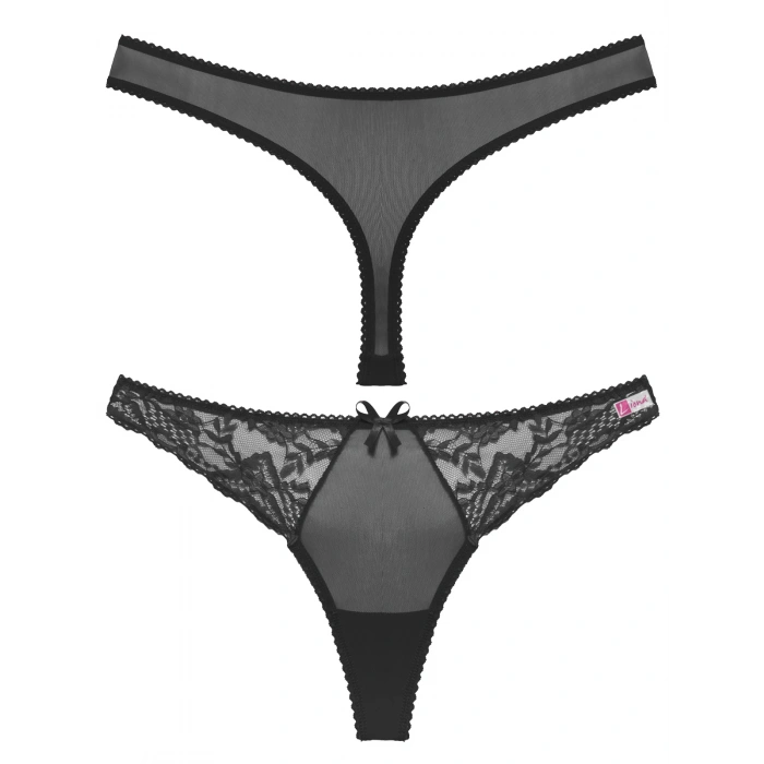  Siyah Dantelli Fantazi G String Külot