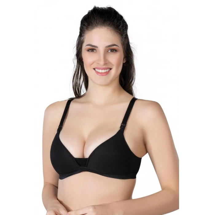 MARSİLYAN™ SİYAH MI  1422 Modal Cotton Kaplı Emzirme Sütyen