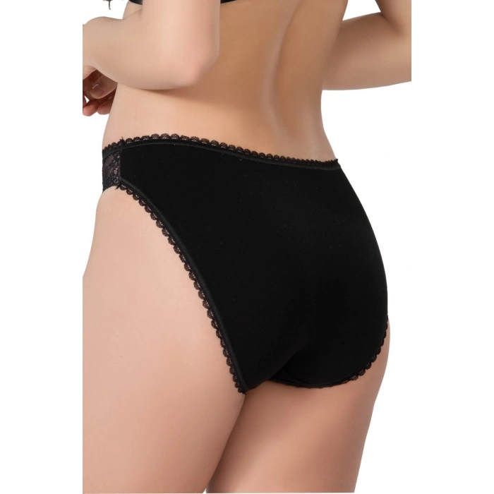 MARSİLYAN™ SİYAH MI  1444 Modal Cotton Dantelli Külot