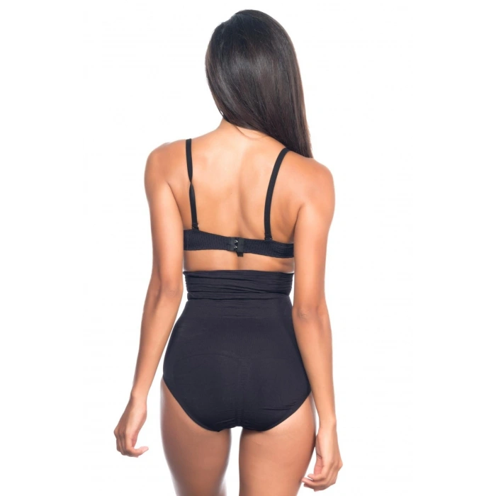 MARSİLYAN™ SİYAH MI  2079 Yüksek Bel Desenli Double Slip Korse