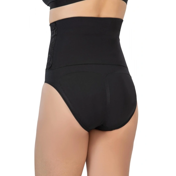 MARSİLYAN™ SİYAH MI  2090 Önü Dantelli Yüksek Bel Slip Korse
