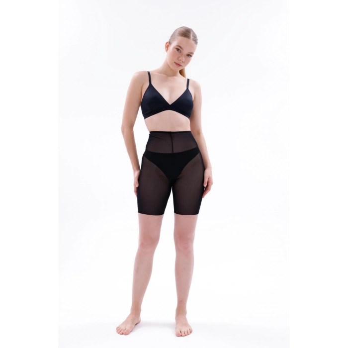 MARSİLYAN™ SİYAH MI  2705 Lazer Tül Boxer Hayalet Korse