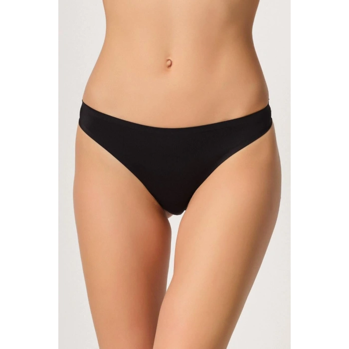 MARSİLYAN™ SİYAH MI  2802 Yapıştırma Lazer Kesim String Külot
