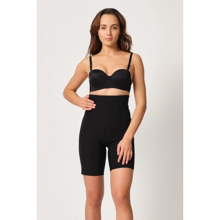MARSİLYAN™ SİYAH MI  2814 Double Yüksek Bel Boxer Lazer Korse
