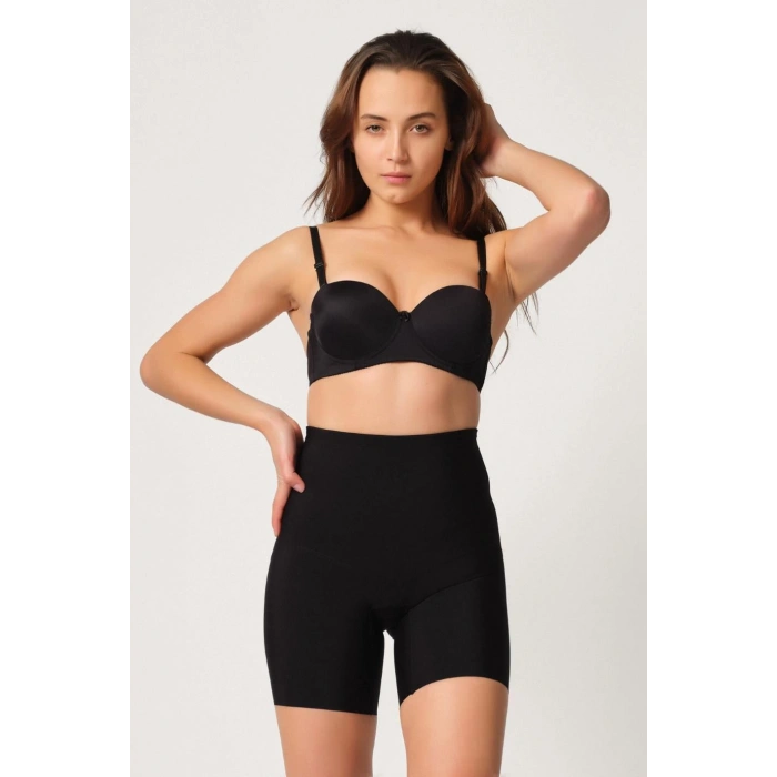 MARSİLYAN™ SİYAH MI  2816 Yüksek Bel Boxer Lazer Korse