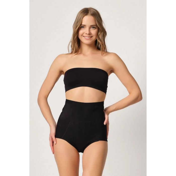 MARSİLYAN™ SİYAH MI  2931 Karın Balen Destekli Slip Lazer Korse