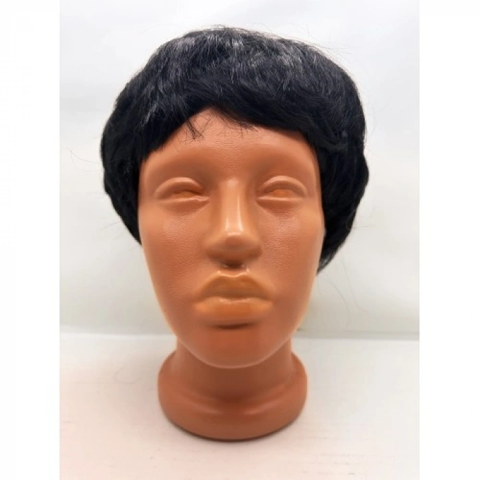 Siyah Renk Kısa Kesim İçi Astarlı Erkek Peruğu