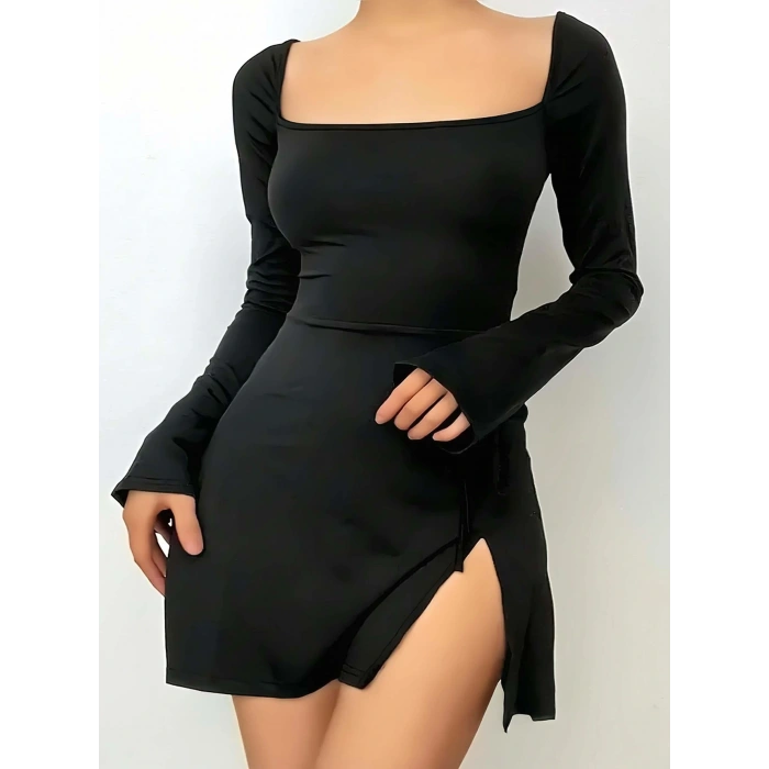 Siyah Şık Fantezi Elbisesi, Kadın Gecelik 5106