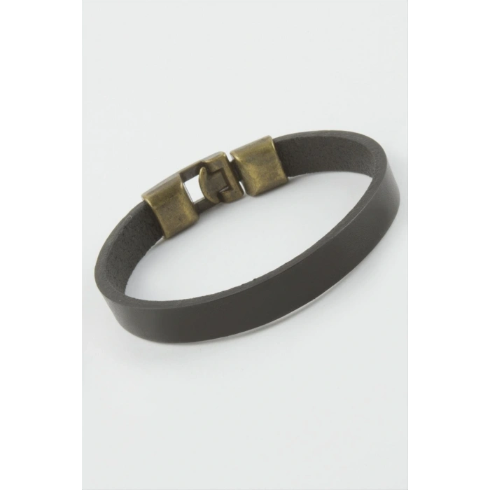 Siyah Suni Deri Bileklik