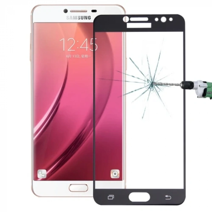Sm Galaxy C8  J7+ Plus 3d Full Kaplama Kırılmaz Cam Ekran Koruyucu
