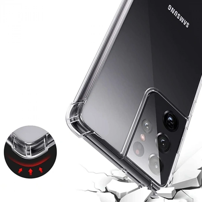 Sm Galaxy S21 Ultra - S30 Ultra Shockproof Darbe Emici Silikon Kılıf