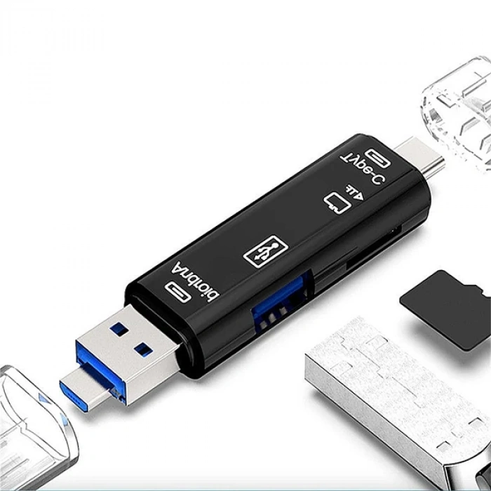 Smart Otg 3in1 Type-c Ve Micro Usb Tf Card Reader Otg