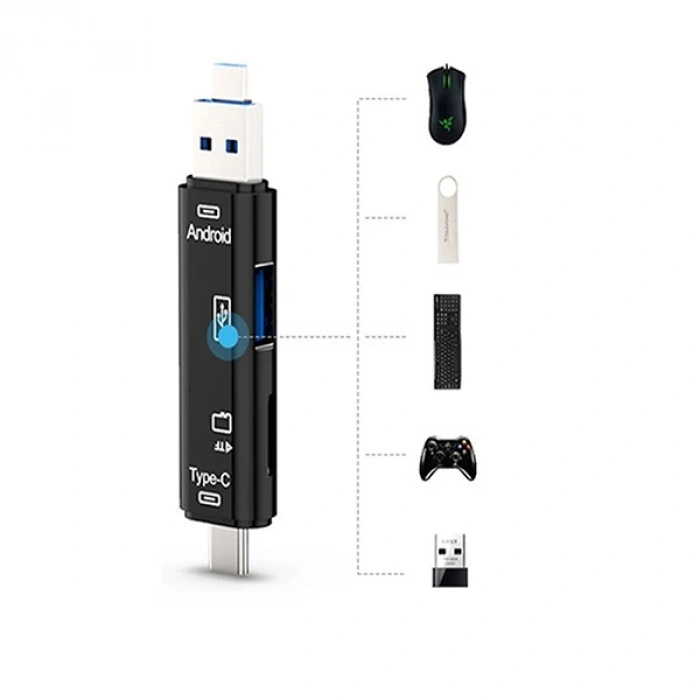 Smart Otg 3in1 Type-c Ve Micro Usb Tf Card Reader Otg