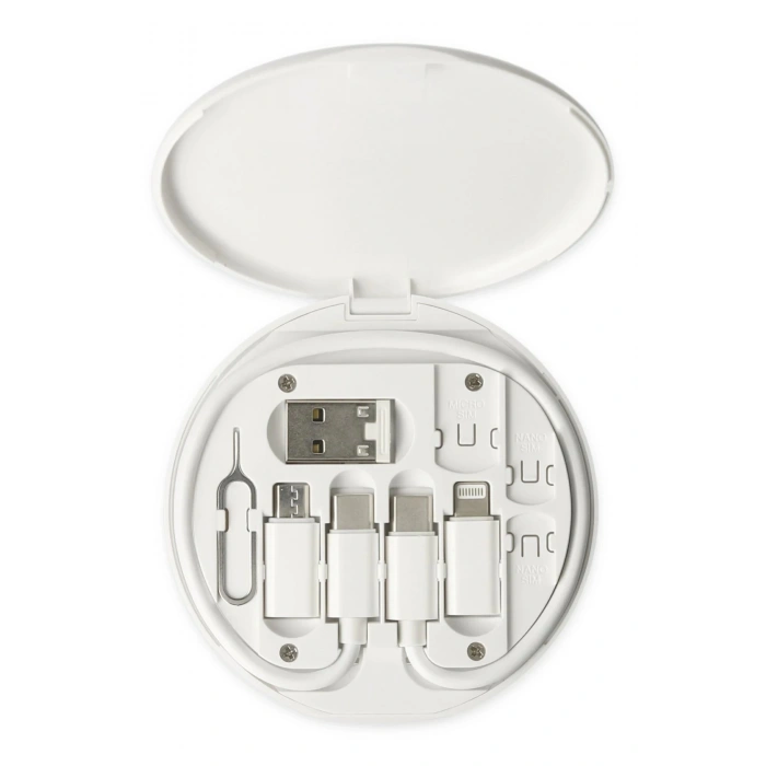 SN06 3in1 Kablo ve Kart Düzenleyici - Beyaz