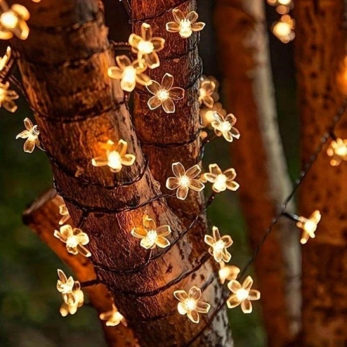 Solar 5m 50 Led Papatya Gün Işığı 8 Fonksiyonlu