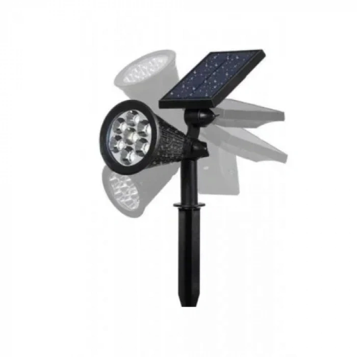 Solar LED Bahçe Lambası 7 Ledli RGB Işık – Güneş Enerjili Kazıklı & Duvar Montajlı Çim Lambası