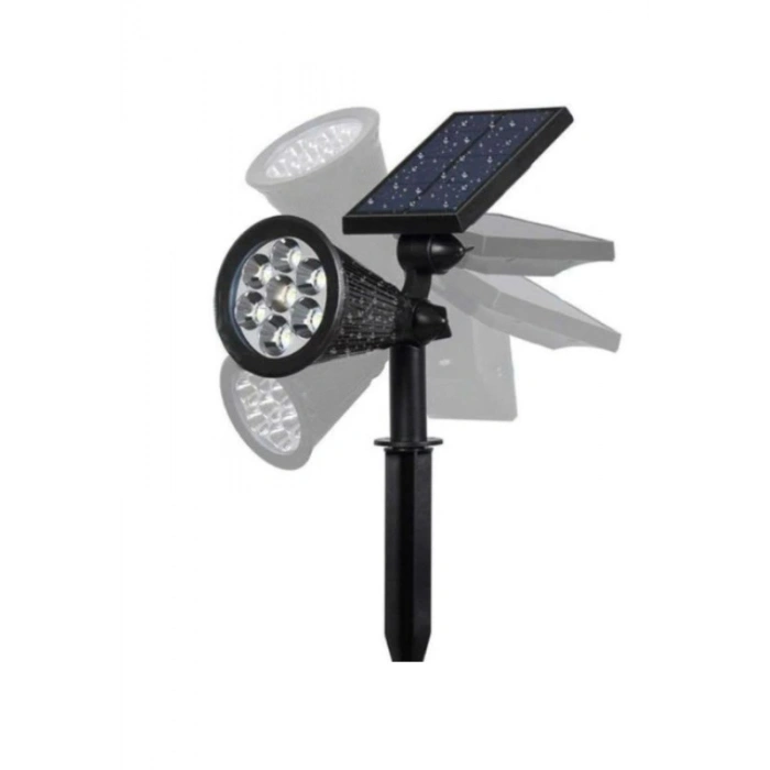 Solar LED Bahçe Lambası 7 Ledli RGB Işık – Güneş Enerjili Kazıklı & Duvar Montajlı Çim Lambası