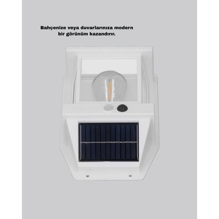 Solar Sensörlü Dış Mekan Lamba 3 Işık Modlu Ve Ip65 Dayanıklı