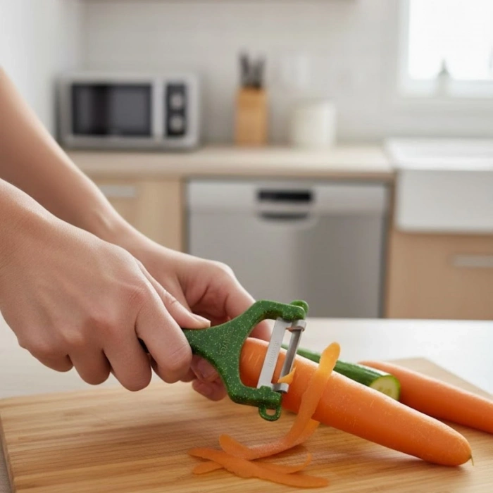 Solingen Çelik Küçük Boy Meyve Sebze Soyacak – Keskin Paslanmaz Soyucu Aparat (4887)