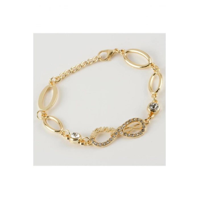 Sonsuzluk (Anne) Figürlü Taşlı Metal Bileklik