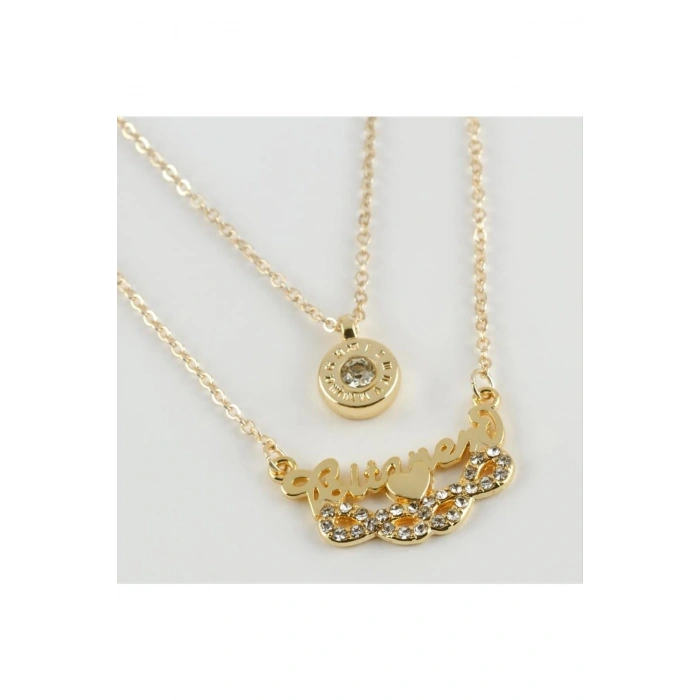 Sonsuzluk Figürlü Yeni Sezon İkili Kolye