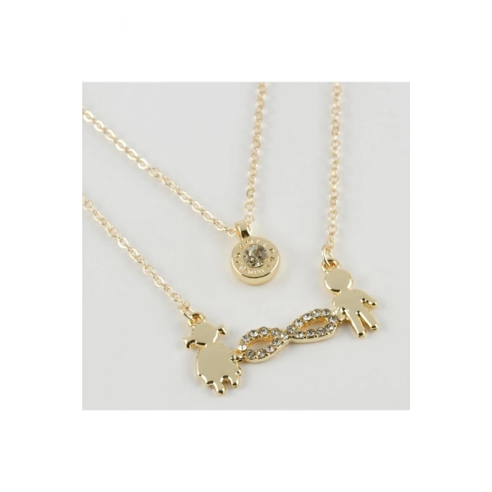 Sonsuzluk Figürlü Yeni Sezon İkili Kolye