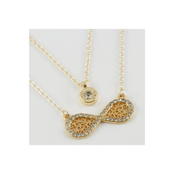 Sonsuzluk Figürlü Yeni Sezon İkili Kolye