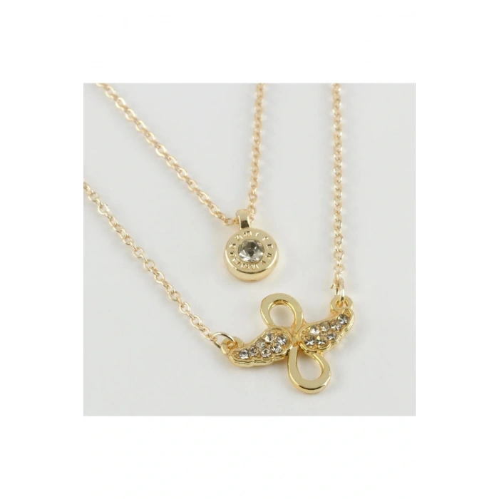 Sonsuzluk Kanat Figürlü Yeni Sezon İkili Kolye