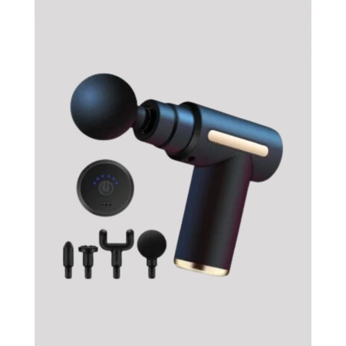 Sporcu Kas Masaj Tabancası 6 Kademe Güçlü Titreşim 4 Başlık Şarjlı Masaj Aleti