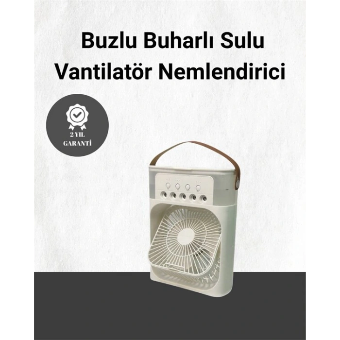 Spreyli Mini Masaüstü Fan | 500ml Su Hazneli 3 Kademeli Soğutucu