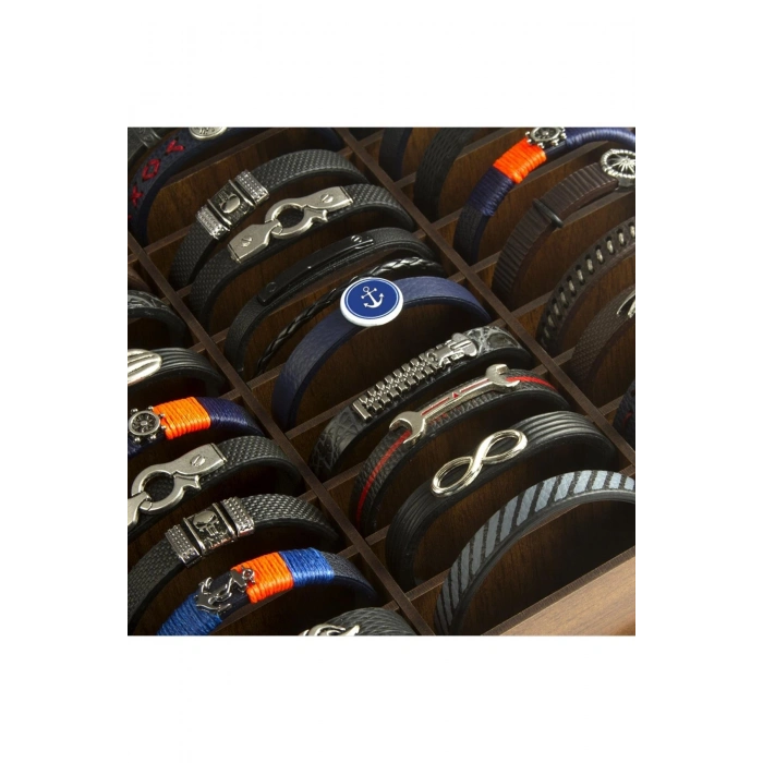 Standlı Kaliteli Suni Deri Toptan Bileklik 40 Adet