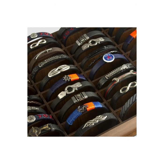 Standlı Kaliteli Suni Deri Toptan Bileklik 40 Adet