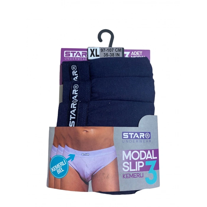 Star 109 Erkek 3lü Modal Slip