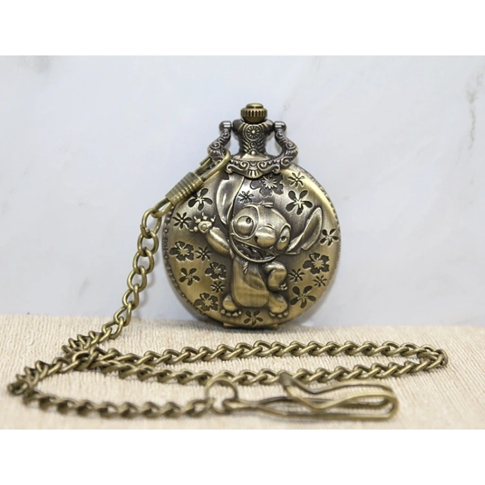 Stitch Tasarımlı Köstekli Saat