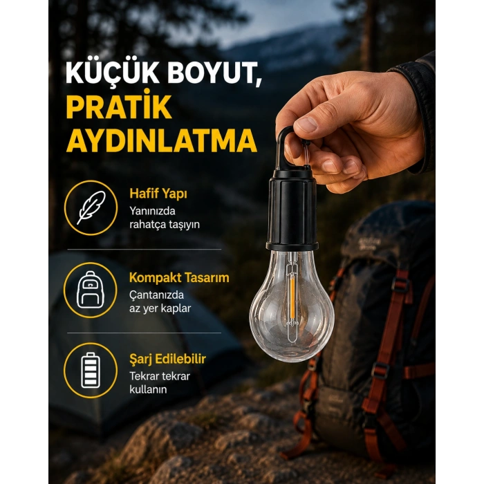 Su Geçirmez Dış Mekan LED Çadır Işığı