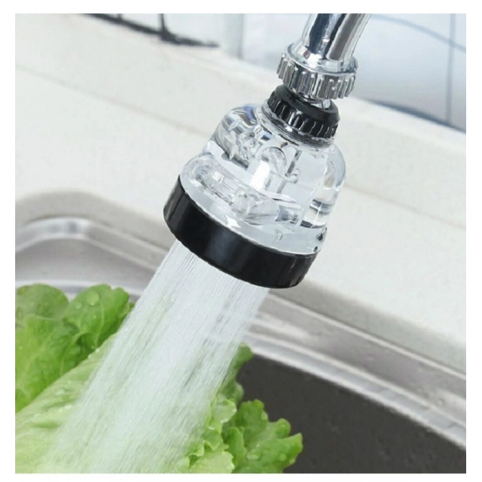 Su Tasarruflu  3 Fonksiyonlu  Oynar  Musluk Başlığı - Şeffaf