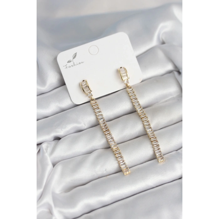 Su Yolu Baget Pirinç Kadın Küpe - TJ-BKP11301