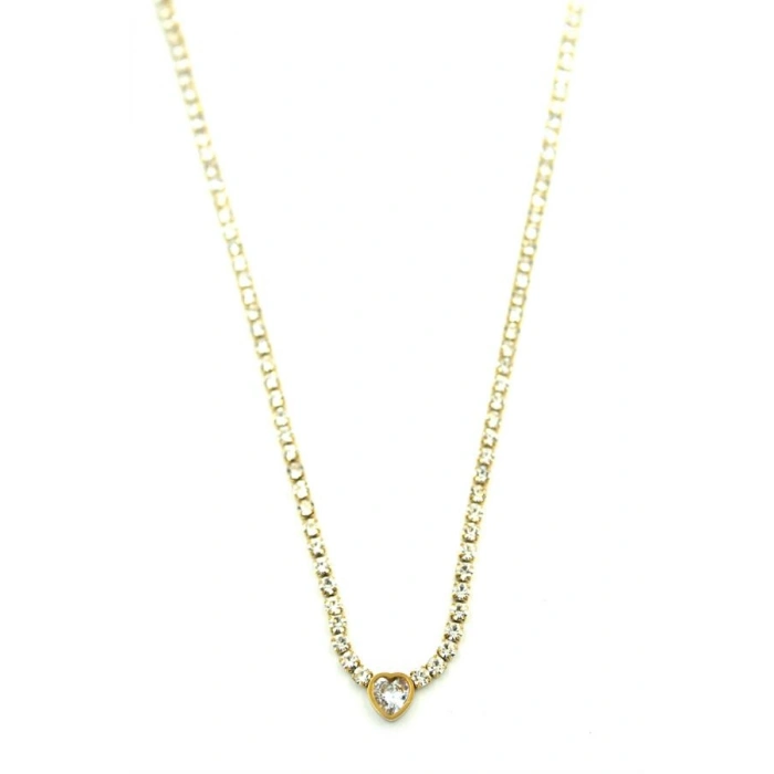 Su Yolu Kalp Kolye - Altın